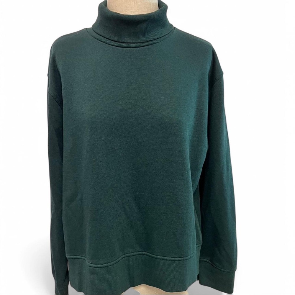 Zara Women's Green Turtleneck Sweatshirt-sz Large